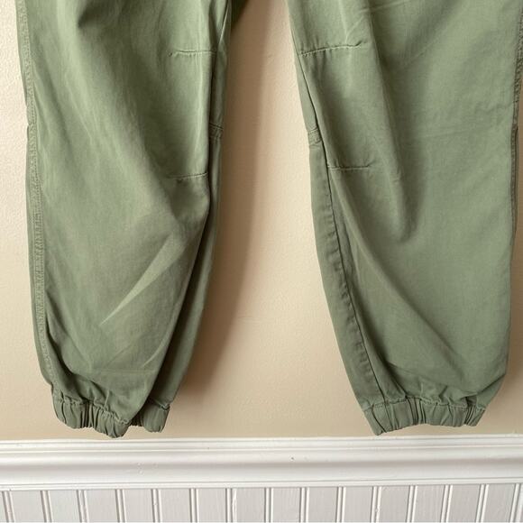 Free People | Cadet Pull On Jogger Pants Button Fly Casual Army Green Small - Picture 5 of 8
